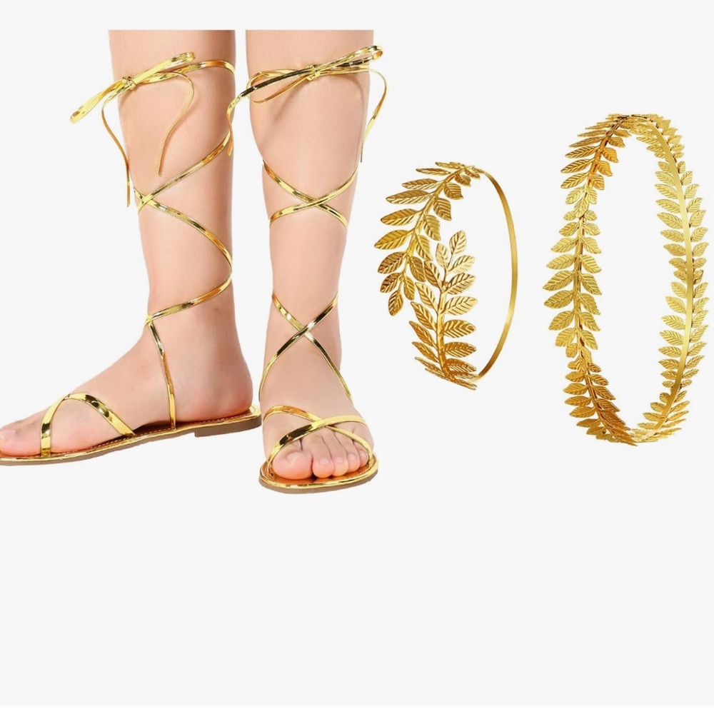 ✨Roman Goddess Shoes, Headband and Arm Ring✨